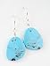 Navajo Turquoise Slab Dangle Pierced Earrings