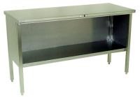 John Boos Stainless Steel Enclosed Table with Open Front