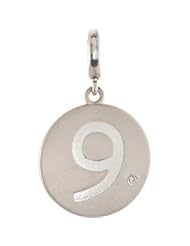 Numeric Disc Charm with Accent 9 85542
