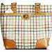 Coach Hampton Wool Tattersall Lunch Tote Handbag F13985