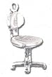 Solid Sterling Silver Office Chair Charm