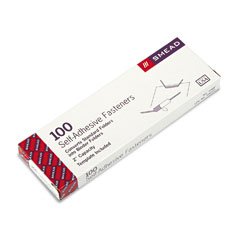 Self-Stick Prong Fastener with 2 Capacity, Brown, 100/Box SMD2ABF