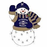 Milwaukee Brewers Fiber Optic Snowman