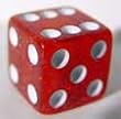 Trik Topz Custom Valve Caps Red Glitter Dice Bike Wheel