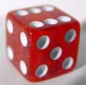 Trik Topz Custom Valve Caps Red Glitter Dice Bike Wheel