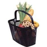 Basket bicycle, Plaza basket High quality plastic basket, Adjustable Quick Release, no rusting, no deforming!, Black Biria