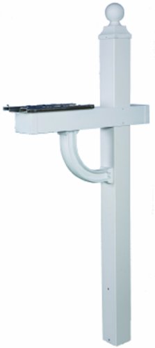 Solar Group AP000W01 Arden Post with Aluminum and Injection Molded Construction, White