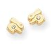 14k Bunny With CZ Childrens Earrings