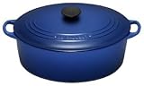 Le Creuset Enameled Cast-Iron 6-3/4-Quart Oval French Oven, Cobalt Blue
