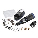 Dremel 7700-1/15 - Dremel Two-Speed Cordless MultiPro Kit, 10,000 and 20,000 RPM, 1 Attachment, 15 Accessories