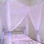4 Poster / Four Corner Purple Bed Canopy Mosquito Net Full Queen King