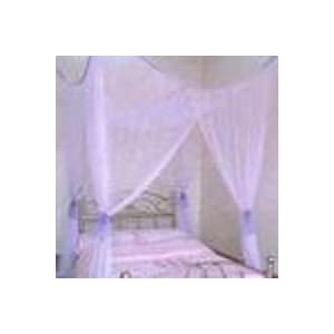 4 Poster Four Corner Purple Bed Canopy Mosquito Net Full Queen King by 