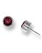 Boma Round Garnet Post Earrings