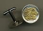 Ethiopia 10 Cent "Lion Head" Two Tone Coin Cuff Links - 1 Pair