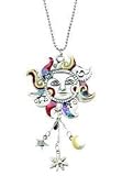 Celestial Sun Hand-Painted Car Charm Ornament