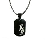 Surgical Steel Tribal Necklace with Leather Hanger