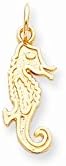 10k Yellow Gold Seahorse Charm