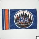 3 x 5 Feet New York Mets Nylon - indoor MLB Flag Made in US.