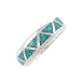 Southwestern Style Turquoise Chip Inlay Chevron Ring in Sterling Silver for Men or Women, Sizes, 5, 6, 7, 8, 9, 10, 11, 12, 13, 14, and 15, #7896