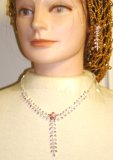 Very Fine Saphire and Quartz Necklace with Matching Ear Rings for Women and Teens