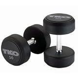 TKO Boxing 5-50 lb. SDS Rubber Encased HEX DB, Tri-Grip Dumbbell
