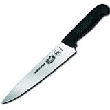 Forschner / Victorinox Chef’s Knife, 9 in Straight, 1 1/2 in Wide at Black Fibrox Handle Model 40524