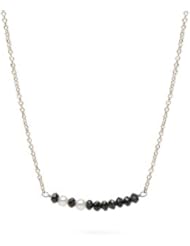 Omerta Zodiac Collection "Aries" Black Diamond & White Freshwater Pearl Necklace/Pendant