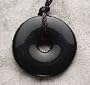 Teething Bling Donut Shaped Pendant Necklace (Onyx)