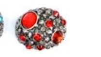 Improving Lifestyles Ring Adjustable Multi Stone and Crystal Ruby Red