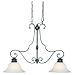 Sirocco - 2 Light Island Pendant Lighting Fixture - Restoration Bronze - Light Almond Glass - B6670