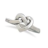 Sterling Silver Knotted Heart Ring