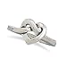 Genuine Elegante (TM) .925 Sterling Silver Knotted Heart Ring. (Available in Multiple Sizes). 100% Satisfaction Guaranteed.