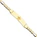 14K Dallas Cowboys Med Id Bracelet W/Star Figaro Link - NF571-8
