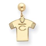 14K Chicago Bears Jersey Dangle Post Earrings