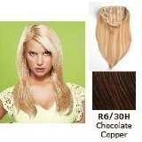 22 HairDo Clip In Straight Hair Extensions by Jessica Simpson - Chocolate Copper