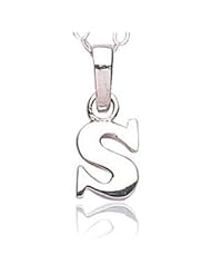 Jo For Girls Sterling Silver Letter S Pendant on 14 Inch Chain
