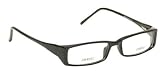 Computer Glasses with Clear Polycarbonate Double Sided Anti-reflective Coating, Scratch Coating and Uv Protection - Black Plastic Frame - 52-18-135