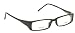 Computer Glasses with Clear Polycarbonate Double Sided Anti-reflective Coating, Scratch Coating and Uv Protection - Black Plastic Frame - 52-18-135