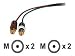 Impact Acoustics - Audio cable - 26 AWG - RCA (M) - RCA (M) - 15 ft - shielded coaxial - black