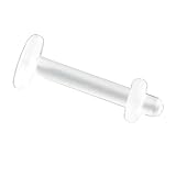 14 Gauge BIOPLAST Labret Retainer 5/16 Inches