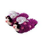 Aroma Home Kid's Purple Butterfly Fuzzy Friends Slippers
