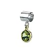 Kera Sterling Silver 14K Gold August Birthstone Bead