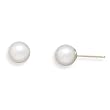 6-6.5mm AAA Akoya Pearls 14k Yellow Gold Earring
