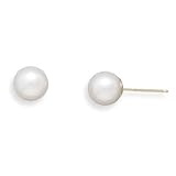 6-6.5mm AAA Akoya Pearls 14k Yellow Gold Earring