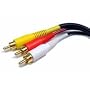 Cables Unlimited - Video / audio cable - RCA (M) - RCA (M) - 12 ft - shielded - black