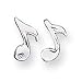 Sterling Silver Musical Note Mini Earrings