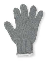 Condor 2UTZ2 Glove, Knit, PolyCotton, Gray, L, Pr
