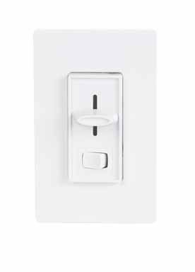 Lutron #S-600PH-WH White SP Slide Dimmer