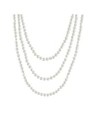 64 inches of 6-6.5mm freshwater cultured pearls with 14kt clasp