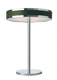 Esprit 307363 LoungeTischleuchte / Metall chrom / Glas wei&szlig; / Furnier Wenge / &oslash; 44 x  60 cm / 3 x 40 W, 230 V, E14